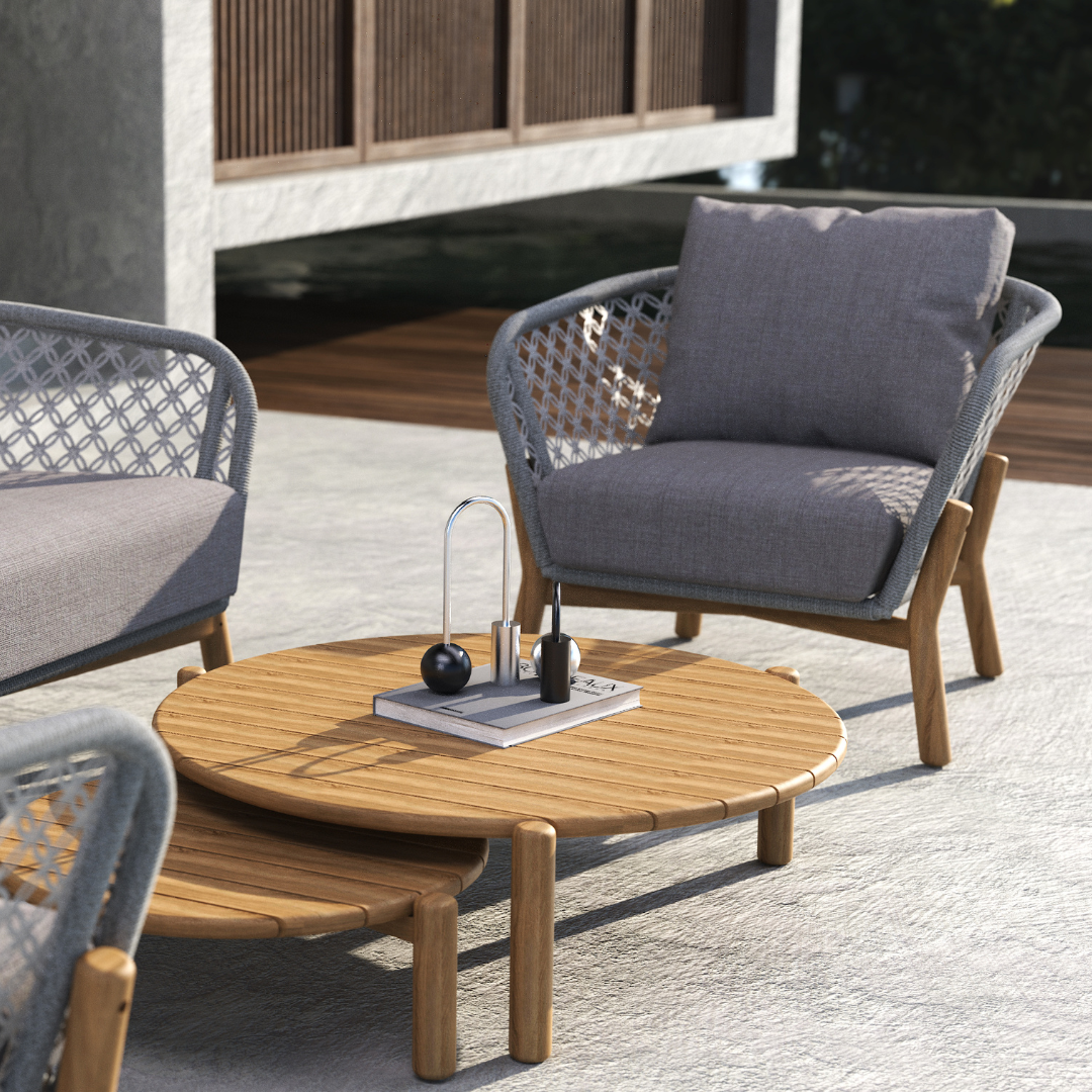 Sorrento 5 pce Teak Lounge Setting