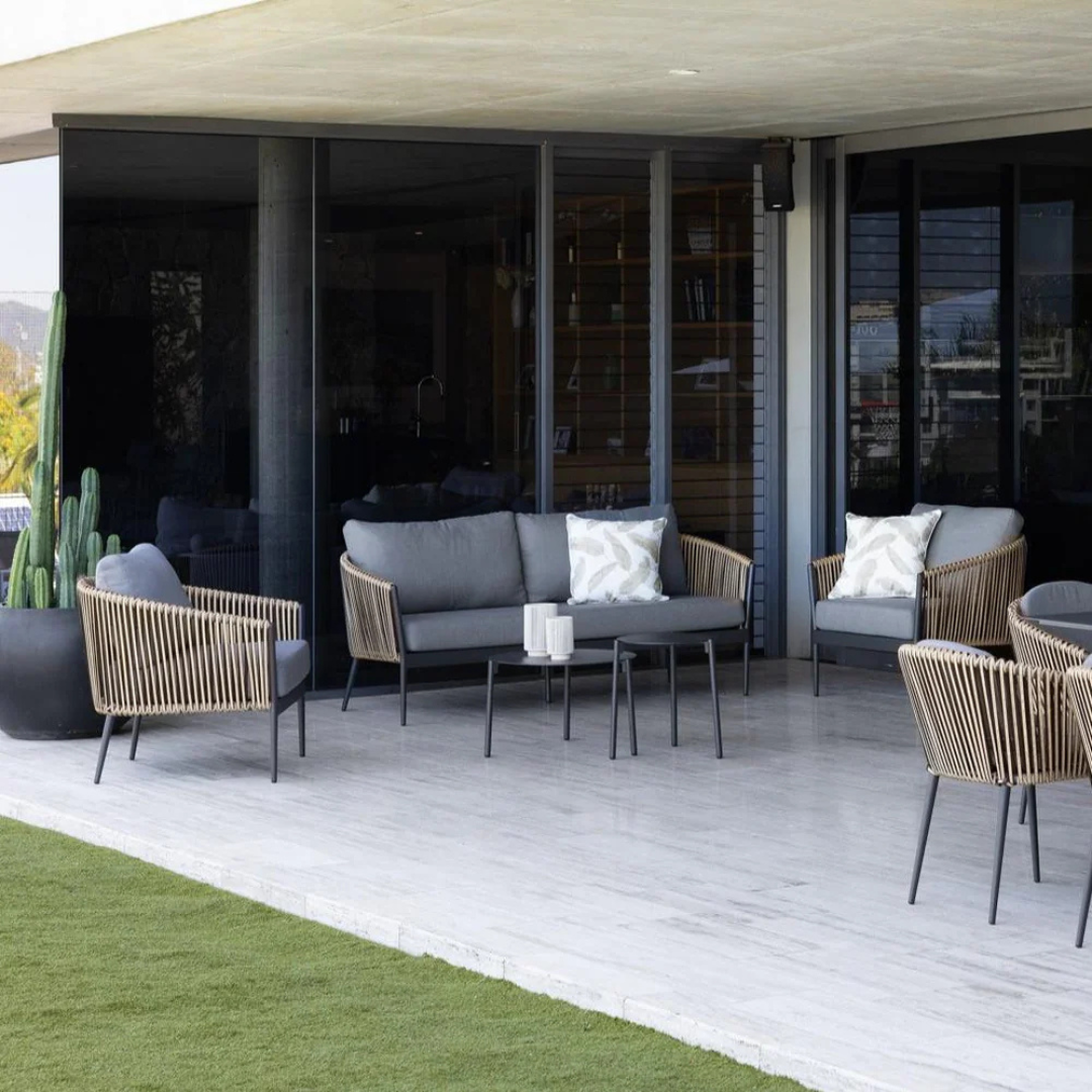 Artemis 5 pce Lounge - Peapod Weave Charcoal