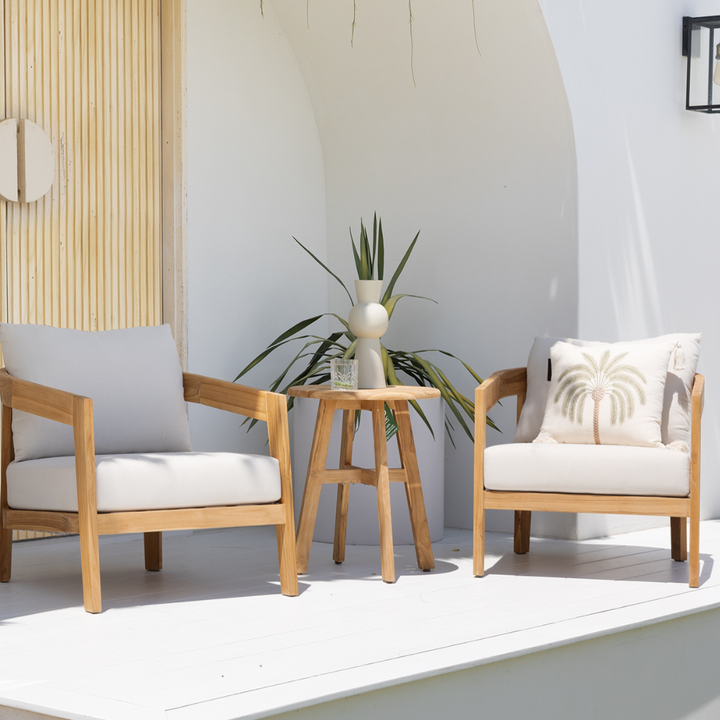 Olive 3 pce Teak Lounge Setting