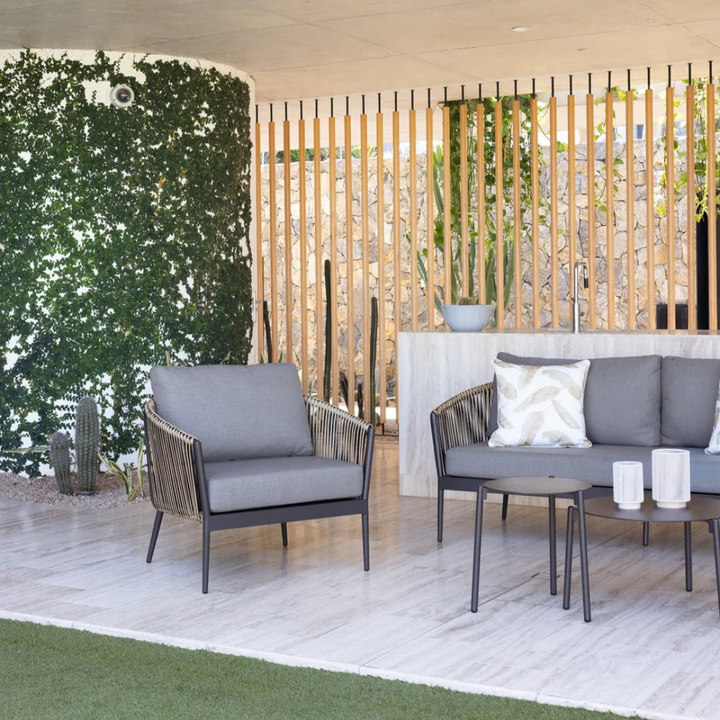Artemis 5 pce Lounge - Peapod Weave Charcoal