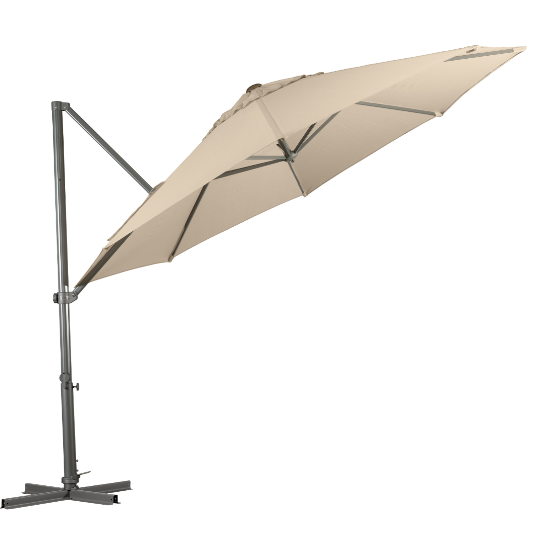 SHELTA - 330CM ZANZIBAR CANTILEVER UMBRELLA - SANDSTONE
