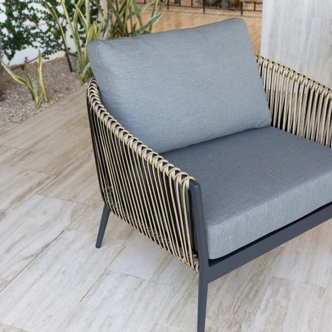 Artemis 5 pce Lounge - Peapod Weave Charcoal
