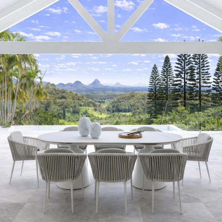 ARTEMIS OUTDOOR CHAIR & PONTE OUTDOOR TABLE SETTING - 9PCE