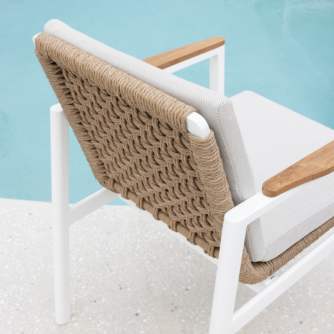 REYNE DINING CHAIR & NAYA TABLE SETTING - 9PCE