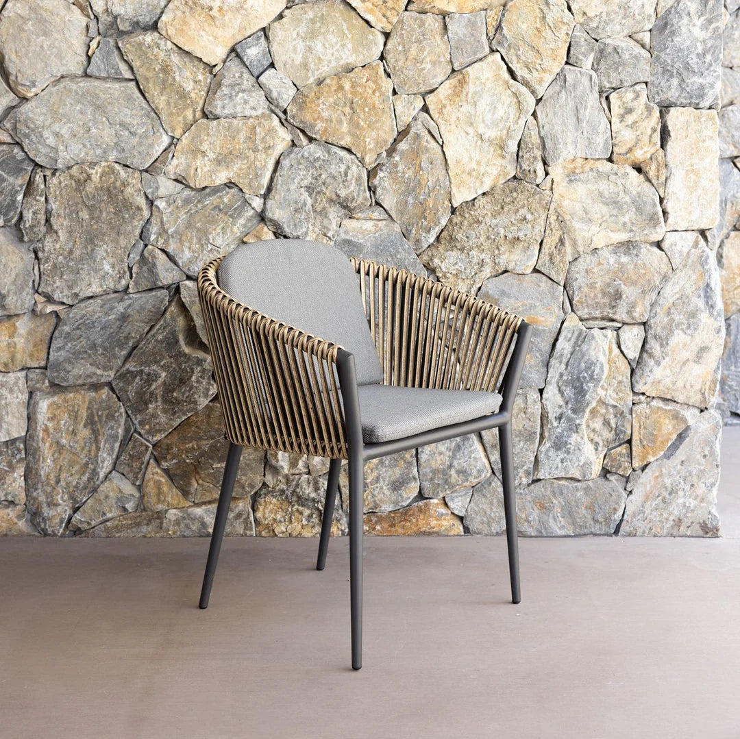 Artemis & Brooklyn Outdoor Dining Setting - 7PCE CHARCOAL
