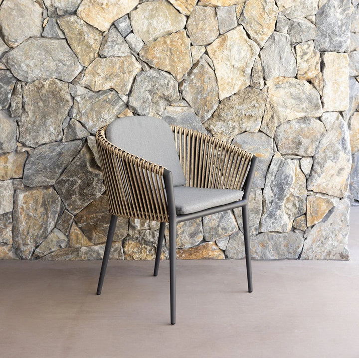 Artemis & Brooklyn Outdoor Dining Setting - 7PCE CHARCOAL