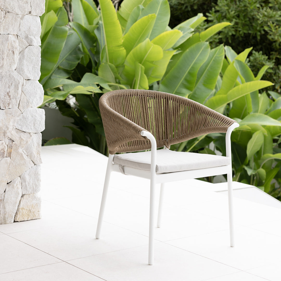 Rhonda & Celia Dining Setting - 9 pce White