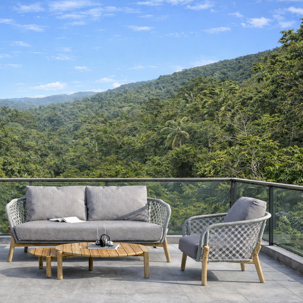 Sorrento 5 pce Teak Lounge Setting