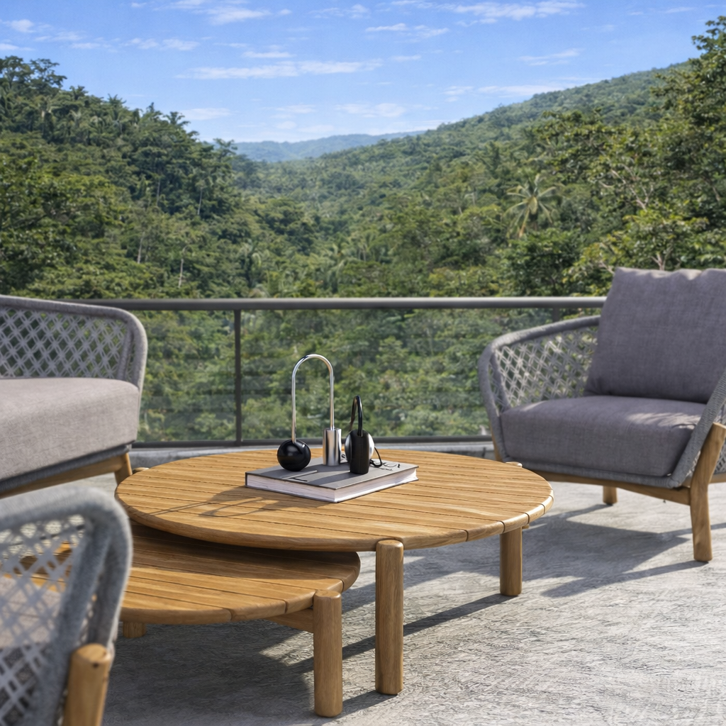 Sorrento 5 pce Teak Lounge Setting