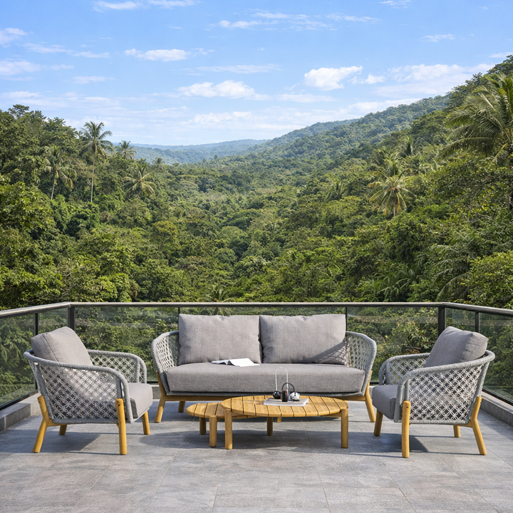 Sorrento 5 pce Teak Lounge Setting