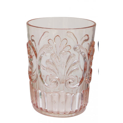 ACRYLIC TUMBLER SCALLOP DESIGN - BLUSH