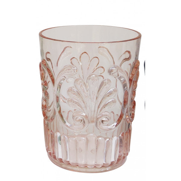 ACRYLIC TUMBLER SCALLOP DESIGN - BLUSH