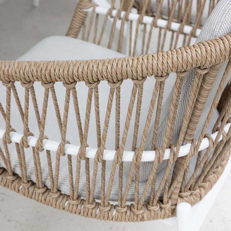 AMALFI & TANGO EXTENSION DINING SETTING - 7pce COCONUT
