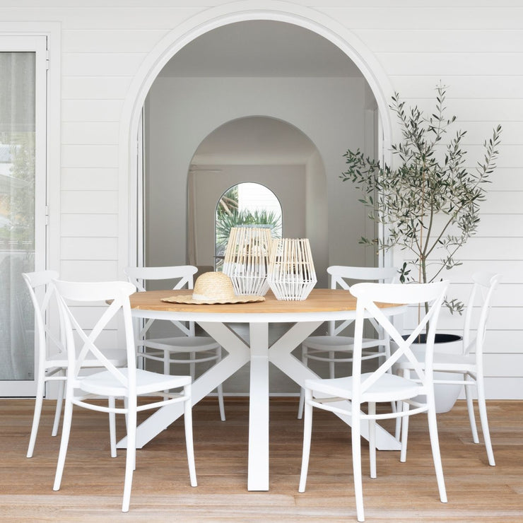 7pce Cross Chair & Lancaster Table setting
