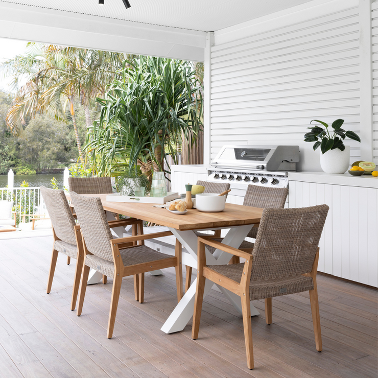 Bellona Table & Winton Wicker Chair 7 pce Setting