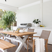 Bellona Table, Bench & Winton Wicker Chair Setting