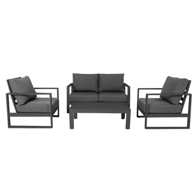 4 seat Lounge - Coolum Double Lounge Setting- Gunmetal