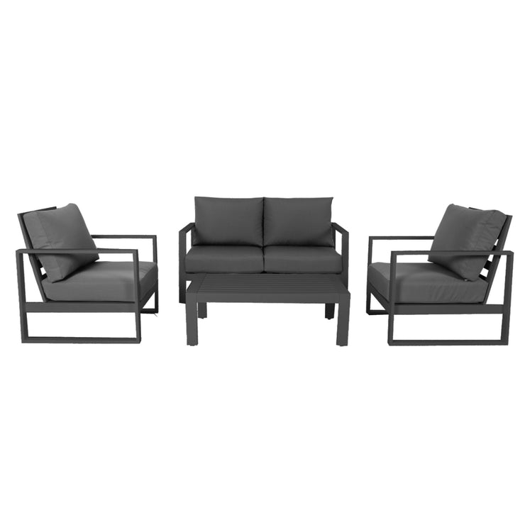 4 seat Lounge - Coolum Double Lounge Setting- Gunmetal