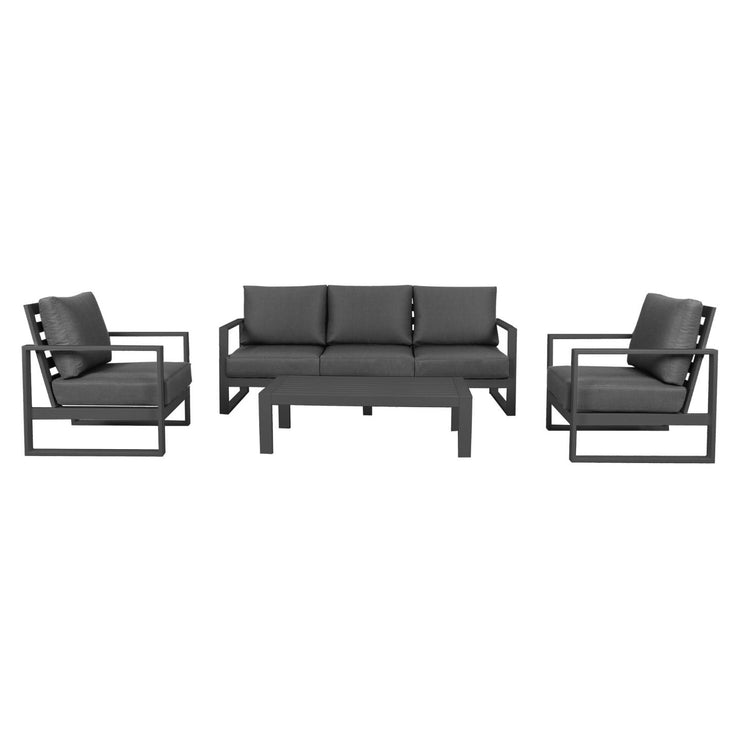5 seat Lounge - Coolum Triple Lounge setting - Gunmetal