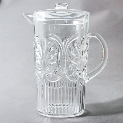 ACRYLIC JUG SCALLOP DESIGN - CLEAR