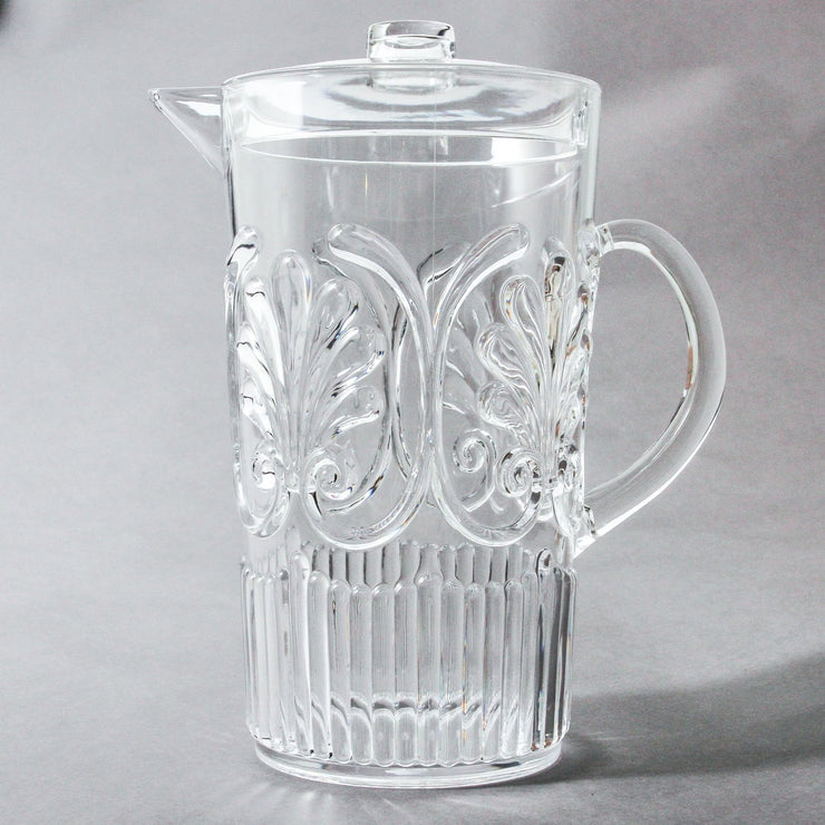 ACRYLIC JUG SCALLOP DESIGN - CLEAR